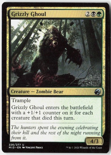 Magic grizzly ghoul innistrad - grizzly,