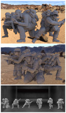 Modellino kit 6 figurine scala 1/35 Il berretto verde della guerra del Vietnam stampato in resina