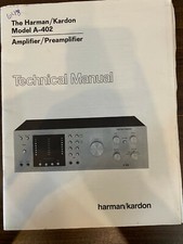 HARMAN KARDON A-402 A402 Manuale di servizio *ORIGINALE* LIBRO O PDF-SPEDIZIONE GRATUITA