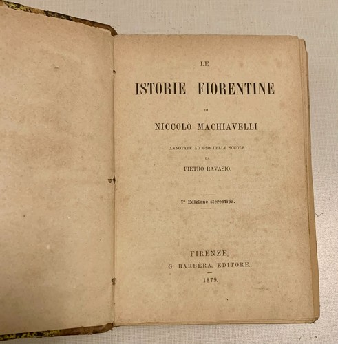 Istorie fiorentine niccolo - istorie, fiorentine-niccolo'