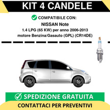 KIT 4 CANDELE per NISSAN Note