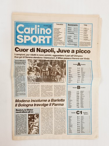 Carlino sport ottobre 1987 - sport,