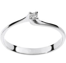 Anello solitario in oro bianco