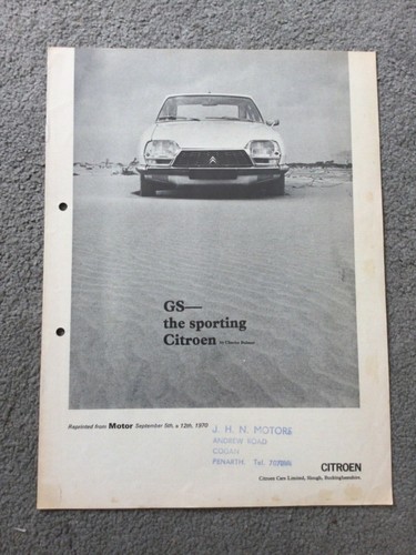 Citroen motor road test - gs,