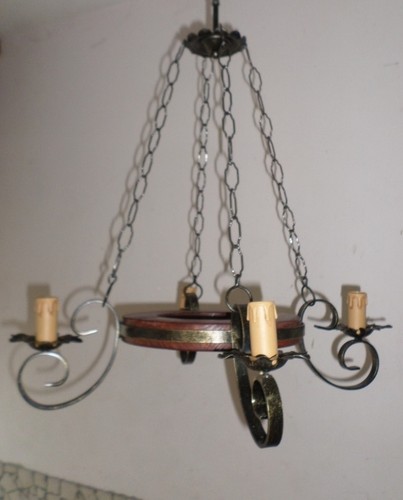 Lampadario rustico country - lampadario,