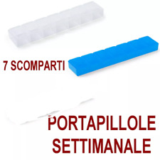 SET DI N. 6 PORTA PILLOLE SETTIMANALE COMP. DA 7 SCOMPARTI GIORNATA BLU BIANCO