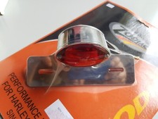 Porta Targa Con Stop Mini Cat Eye Zoziac Universale Harley-Davidson Yamaha Honda