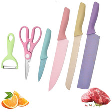 Set Coltelli da Cucina Professionale 6 Pezzi Lama in Acciao Pelapatate e Forbici