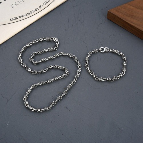 Collana catena maglia teschi