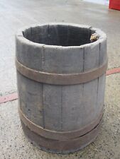 Mastello antico in legno ferro vaso vintage secchio tinozza fioriera antica