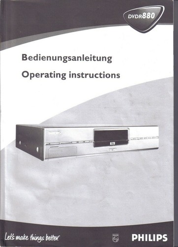 Philips dvdr 880 - philips, registratore