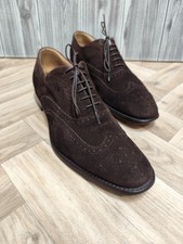 CHURCH'S NEW YORK OXFORD BROGUES IN PELLE SCAMOSCIATA  MARRONE - UK 7.5 F 136