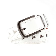 Cintura Vintage Larga 3,9 Cm Fibbia Vita Pu Cintura Geometrica Scavata 3037