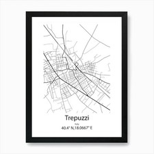 Trepuzzi,Italy Minimalist Map