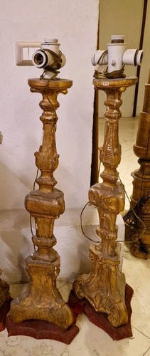 Candelieri legno dorato - 🕯2,