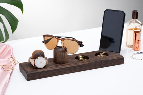 Comodino noce personalizzato - noce,