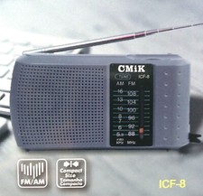 Radio AM/FM Portatile Analogica Radiolina ICF-8 Affidabile e Semplice