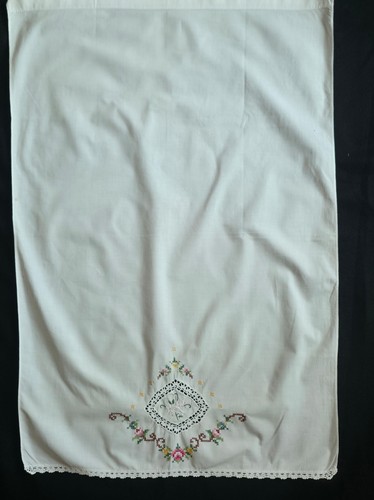 Asciugamano vintage ricamato - , a