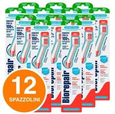12 Spazzolini Biorepair Curve Setole Morbide Antibatterico Rimuovi Placca Manual