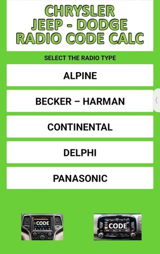 Codice sblocco pin - codice, radio