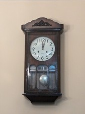 OROLOGIO D'EPOCA A PENDOLO - DA PARETE - LEGNO -  funzionante