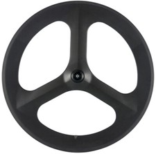 Ruota anteriore in carbonio a tre raggi 70 mm pista/strada bici clincher ruota anteriore 700C