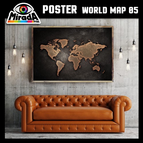Poster mappa mondo world - mappa, map