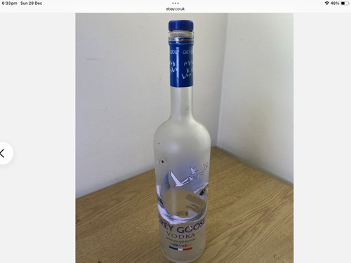 Grey goose empty litre - x4,