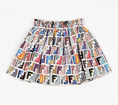 Gonna fendi colorata logo - fendi, ff