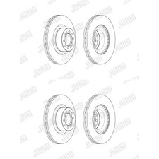 2X JURID Dischi Freno Anteriore 290mm Ventilato Adatto A Renault Camion Mascott