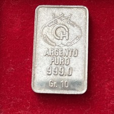 LINGOTTO 10 GRAMMI ARGENTO 999