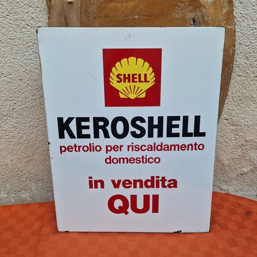Insegna tabella smaltata shell - insegna,