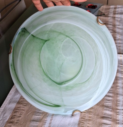Plafoniera vetro verde - in,