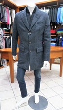 AT.P.CO. COLLECTION, CAPPOTTINO UOMO IN TESSUTO, MICROFANTASIA GRIGIO/BLU, Tg XL