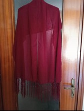 Stola da cerimonia bordeaux con corallini donna