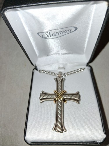 Charm croce bicolore nuovo