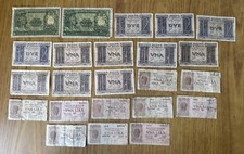 LOTTO 23 BANCONOTE LIRE 50 ELMATA 2 1 IMPERO 1 LIRA ITALIA LAUREATA