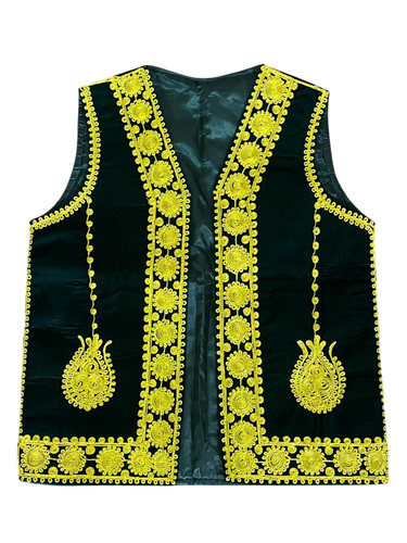 Gilet uomo afgano verde