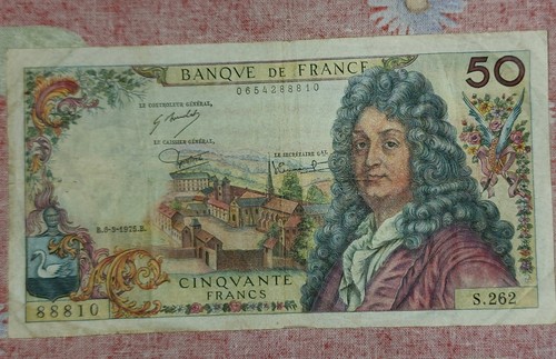 Banconota franchi 3 75 - 50, 6/3/75