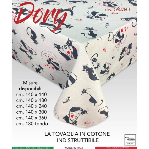 Tovaglia dory gatti - tovaglia, disegno