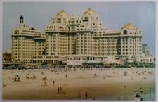Cartolina Atlantic City NJ metà 1900 RARA Traymore Hotel Spiaggia Moda