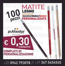 100 MATITE PERSONALIZZATE STAMPATE
