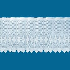 Tenda a rete Aria finto pizzo macramè design bianco finestra caffè - venduta in set misure