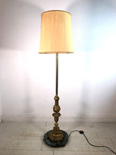 LAMPADA TERRA VINTAGE PIANTANA MARMO OTTONE PARALUME TESSUTO 3 LUMI MIDCENTURY