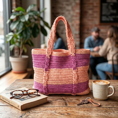 Borsa tote fatta mano in - a,