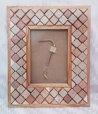 Cornice porta foto in pietra naturale con mosaico fatta a mano da parete 24x29cm