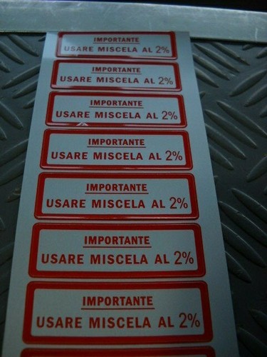 Targhetta adesiva rossa usare - rossa, "usare