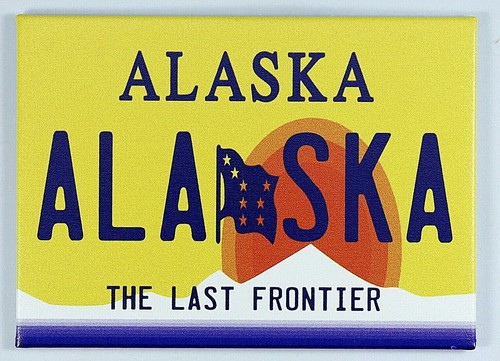 Targa alaska frigo magnete - alaska,