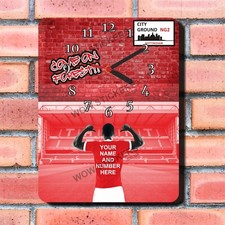 Orologio da parete design calcio Nottingham Forest nuovo in scatola regalo sport da appendere a parete