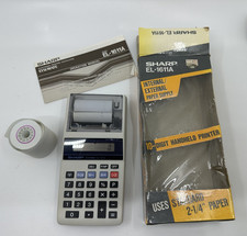 Calcolatrice di stampa portatile vintage Sharp Elsi Mate EL-1611A - SPEDIZIONE GRATUITA